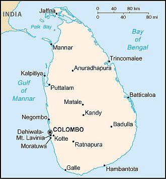 Mapa - Sri Lanka