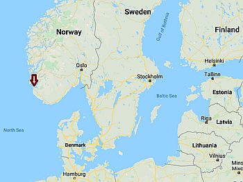 Stavanger, ubicación en el mapa