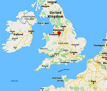 Stoke on Trent, ubicación en el mapa