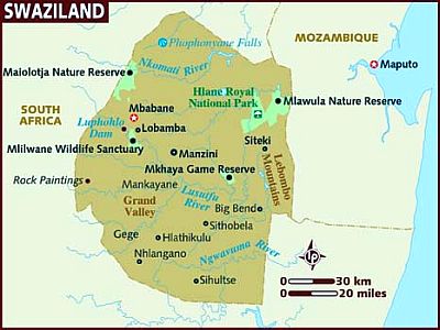 Mapa - Suazilandia
