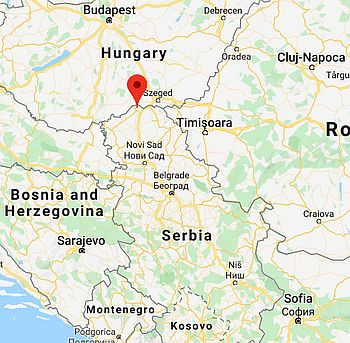 Subotica, ubicación en el mapa