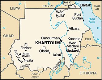 Mapa - Sudán