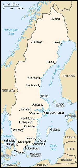 Mapa - Suecia