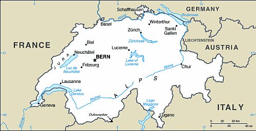 Mapa - Suiza