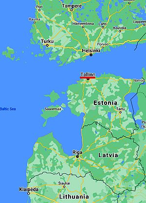 Tallin, ubicación en el mapa