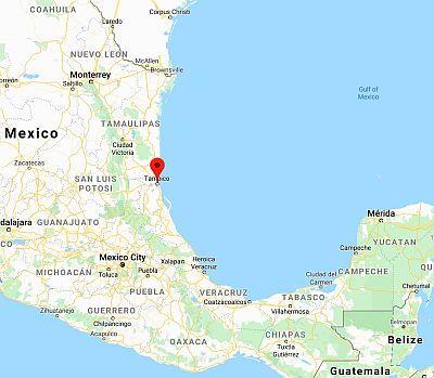 Tampico, ubicación en el mapa