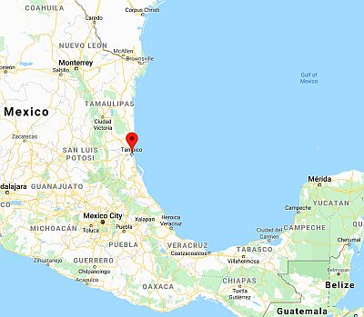 Tampico, ubicación en el mapa