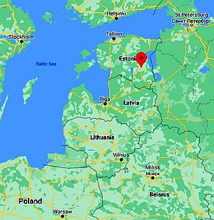 Tartu, ubicación en el mapa