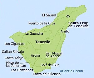 Tenerife, mapa