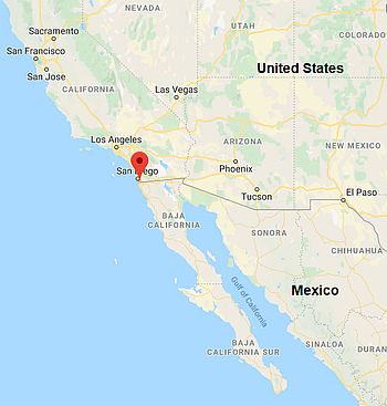 Tijuana, ubicación en el mapa