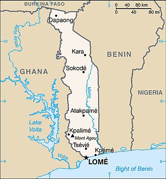 Mapa - Togo