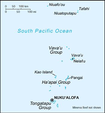 Mapa - Tonga