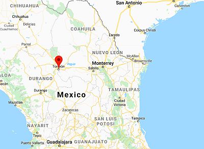 Torreon, ubicación en el mapa