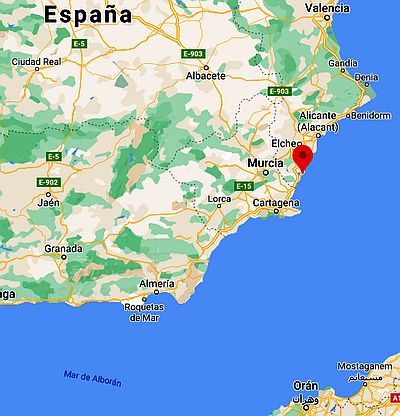 Torrevieja, ubicación en el mapa