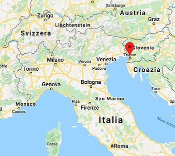 Trieste, ubicación en el mapa