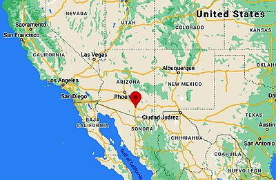 Tucson, ubicación en el mapa