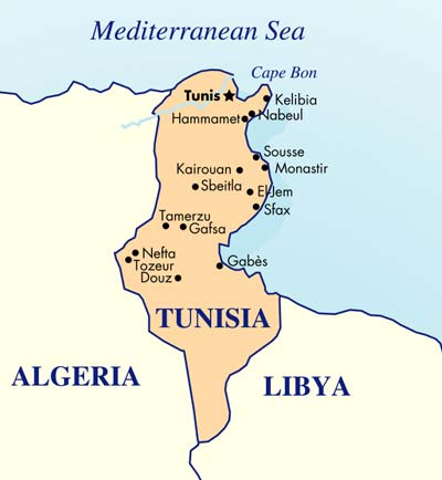 Mapa - Tunez