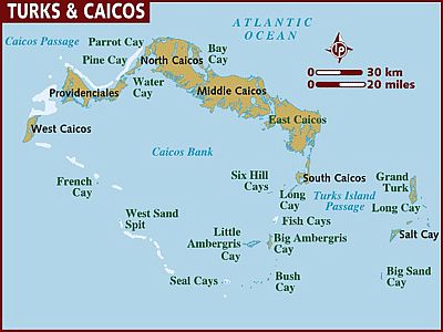 Mapa - Turcas Y Caicos