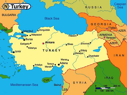 Mapa - Turquía