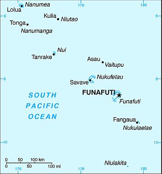 Mapa - Tuvalu