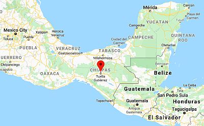 Tuxtla, ubicación en el mapa