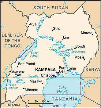 Mapa - Uganda