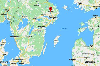 Uppsala, ubicación en el mapa