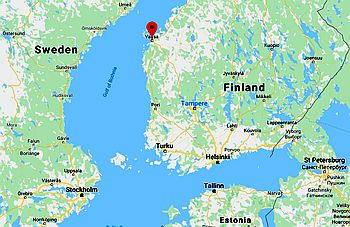 Vaasa, ubicación en el mapa