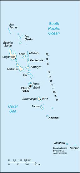 Mapa - Vanuatu