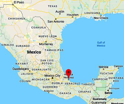 Veracruz, ubicación en el mapa