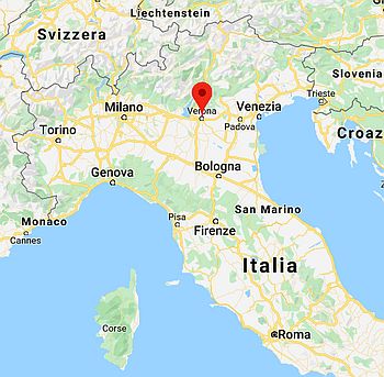 Verona, ubicación en el mapa
