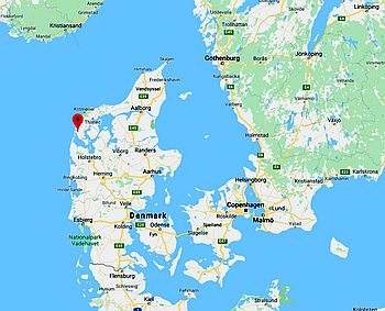 Vestervig, ubicación en el mapa