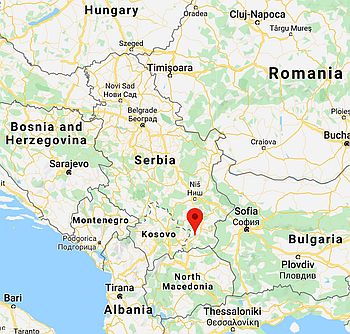 Vranje, ubicación en el mapa