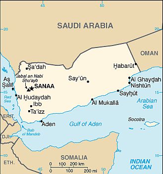 Mapa - Yemen