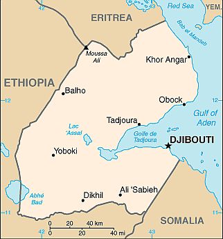 Mapa - Yibuti