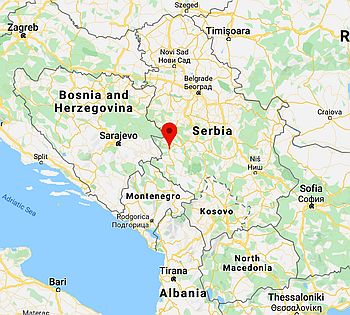 Zlatibor, ubicación en el mapa