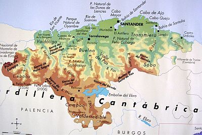 Cantabria, mapa