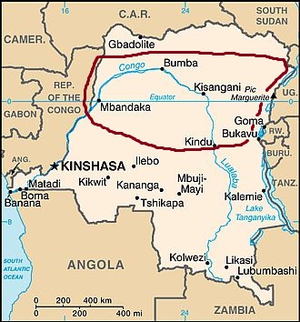 Congo, zona con clima ecuatorial