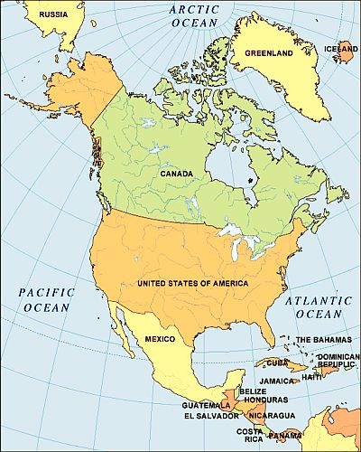 Mapa - America Norte