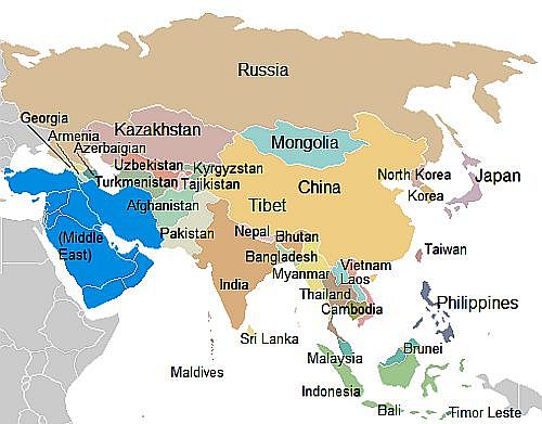 Mapa - Asia