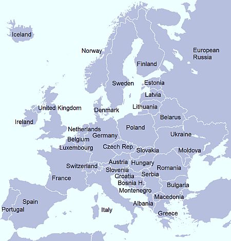Mapa - Europa