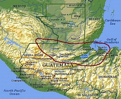 Guatemala, zona de clima húmedo