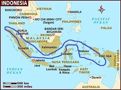 Indonesia, zonas con clima sub-ecuatorial