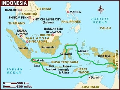 Indonesia, áreas con clima tropical