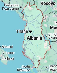 Durres, posición en el mapa