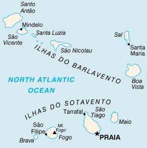 Mindelo, posición en el mapa