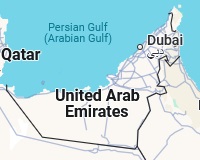 Ras al-Khaimah, posición en el mapa