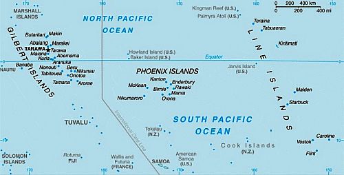 Kiritimati, posición en el mapa