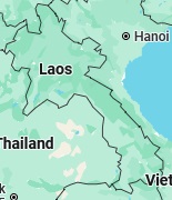Luang Prabang, posición en el mapa