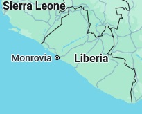 Monrovia, posición en el mapa
